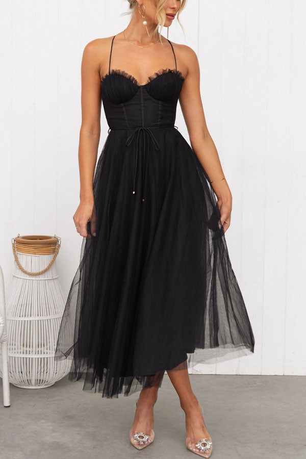 CD | Rochie midi Bustier din tul