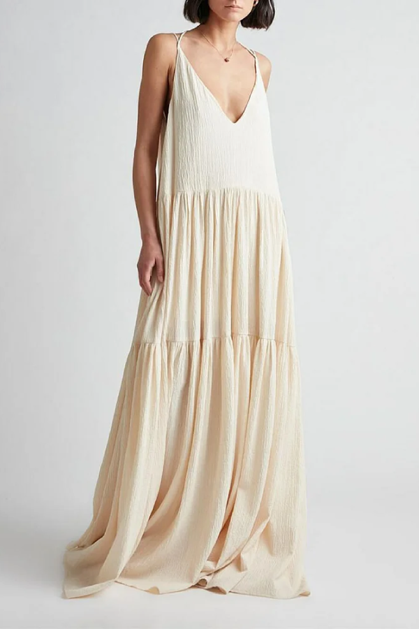 CD | Elegant Resort Deep V-neck strappy rochie maxi