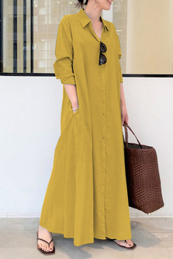 CD | Long Sleeve Simple Casual rochie lungă