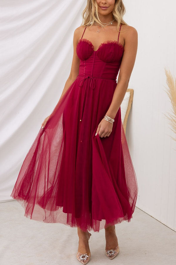 CD | Rochie midi Bustier din tul