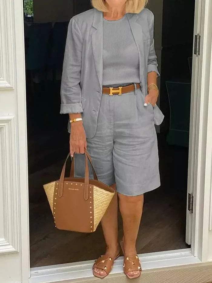 CD | Blazer și pantaloni scurți - Elegant - Ideal pentru zilele călduroase