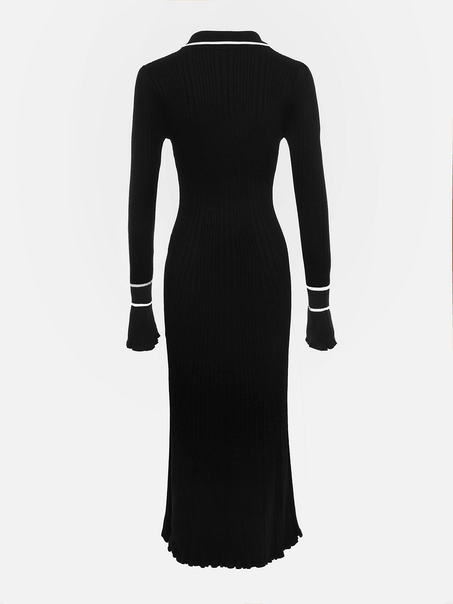 CD | Rochie maxi din tricot cu nervuri