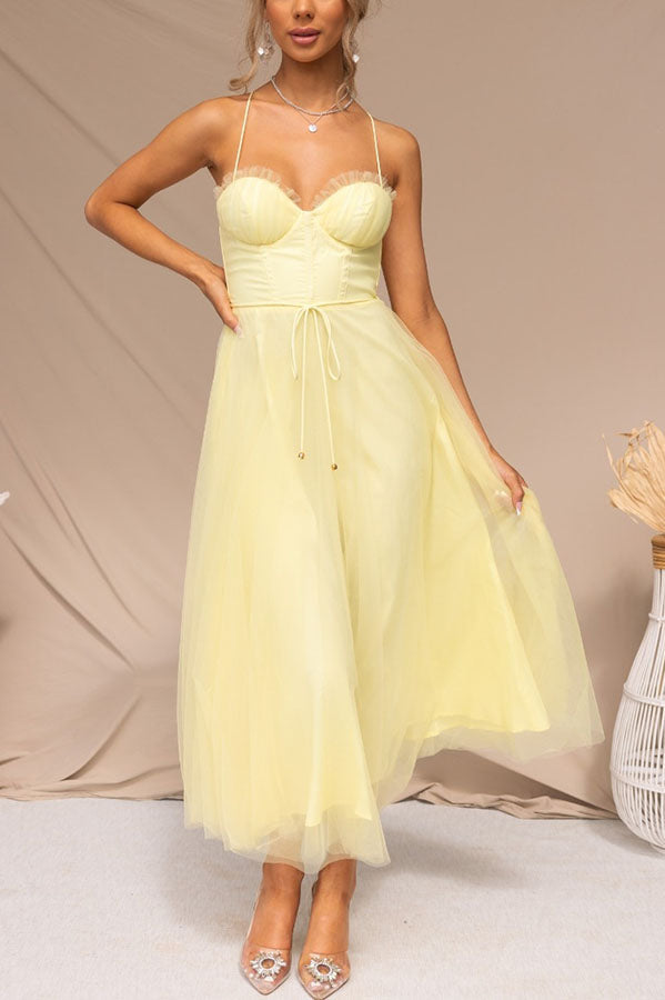 CD | Rochie midi Bustier din tul