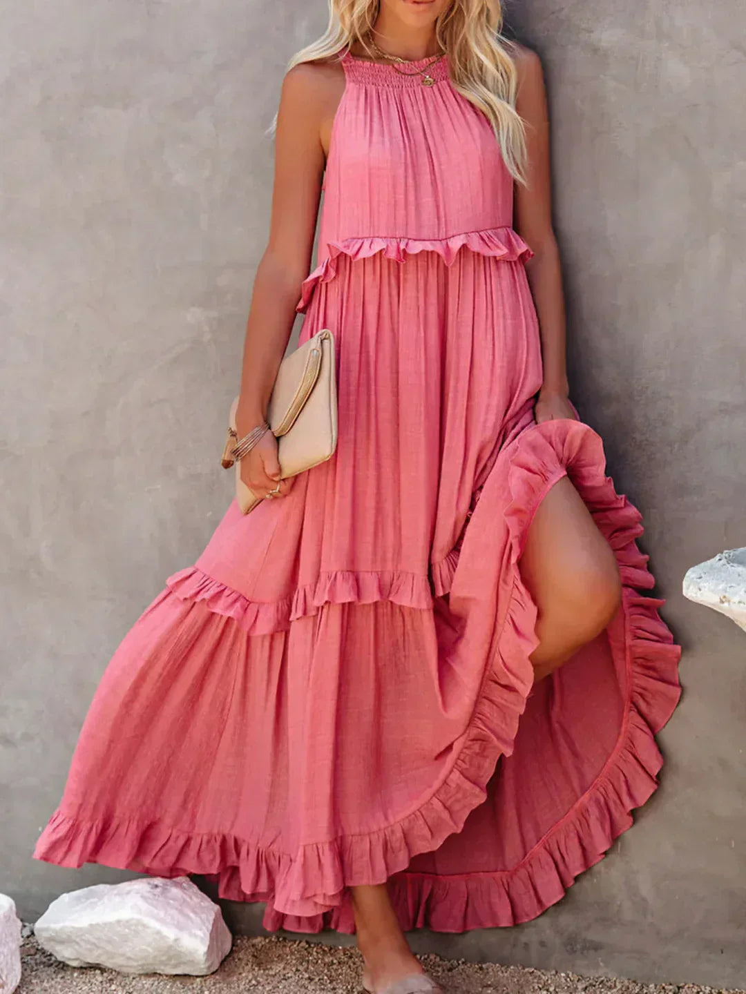 CD | Rochie maxi cu volane Effortless