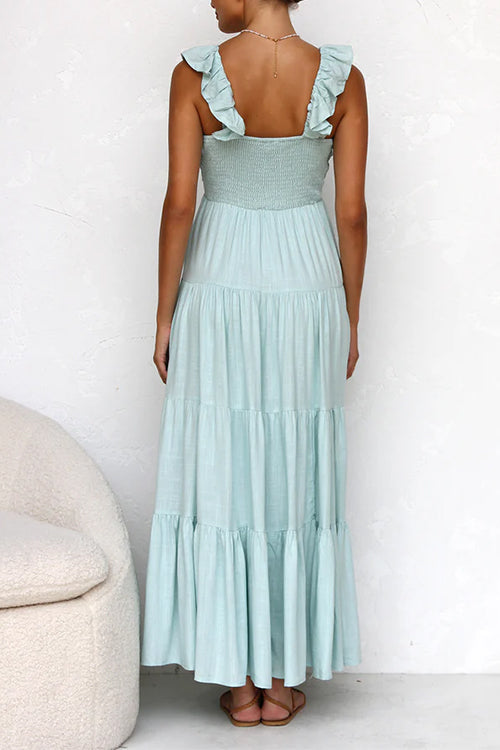 CD | Rochie maxi fără mâneci din in