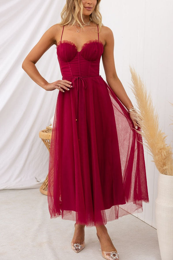 CD | Rochie midi Bustier din tul
