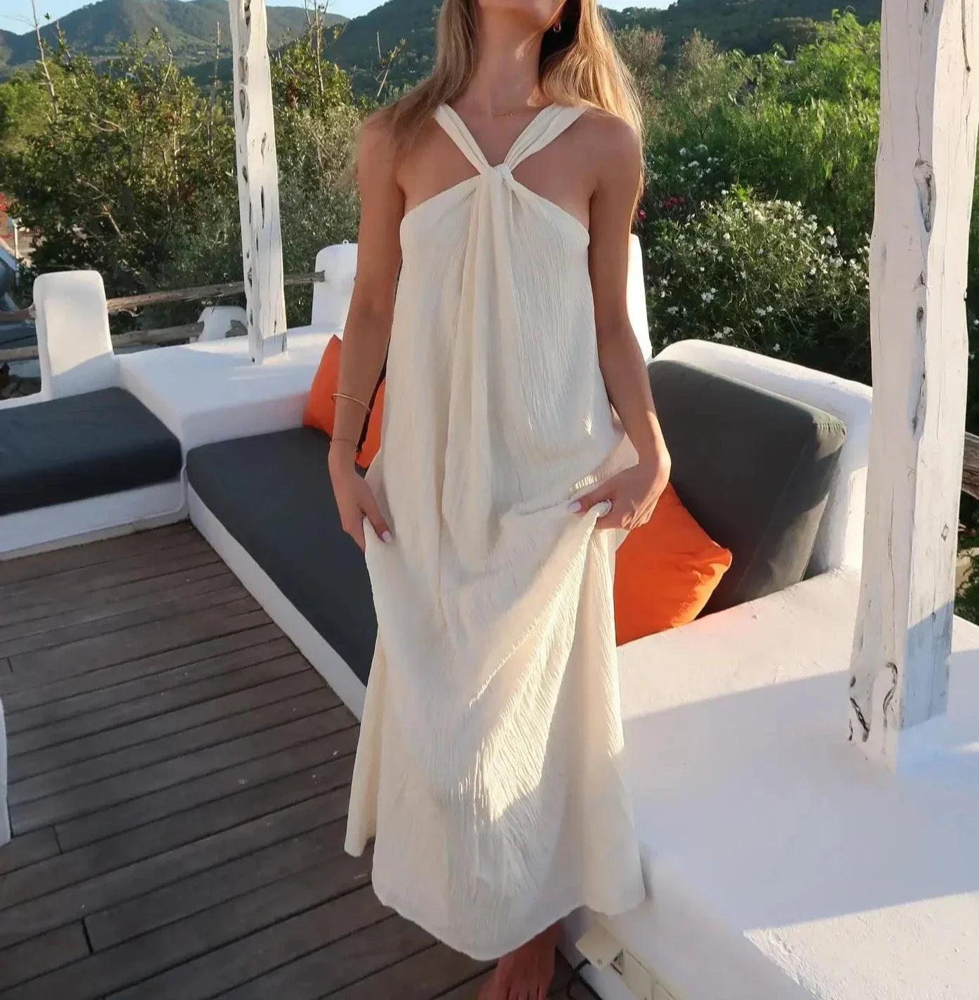 CD - Rochie maxi sexy fără mâneci