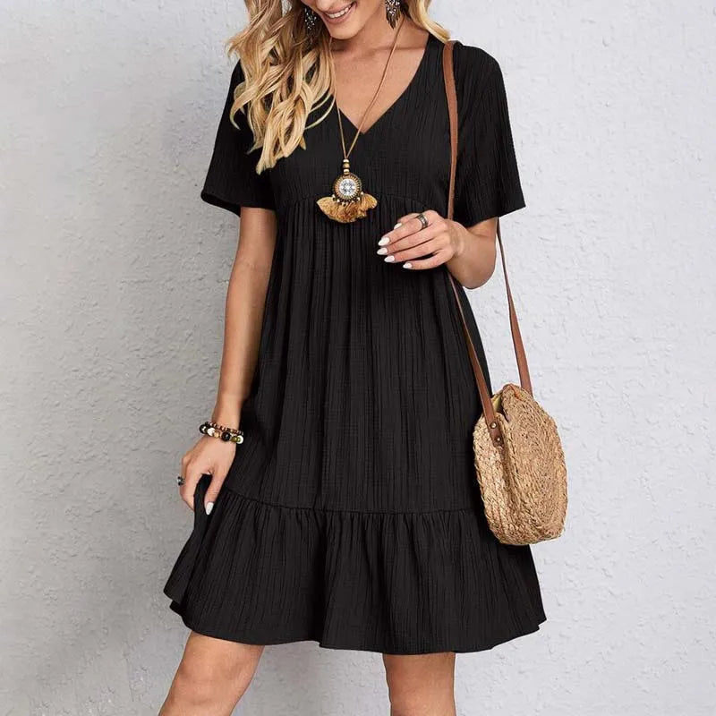 CD | Rochie mini casual cu decolteu în V