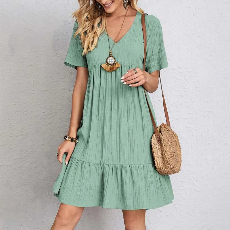 CD | Rochie mini casual cu decolteu în V