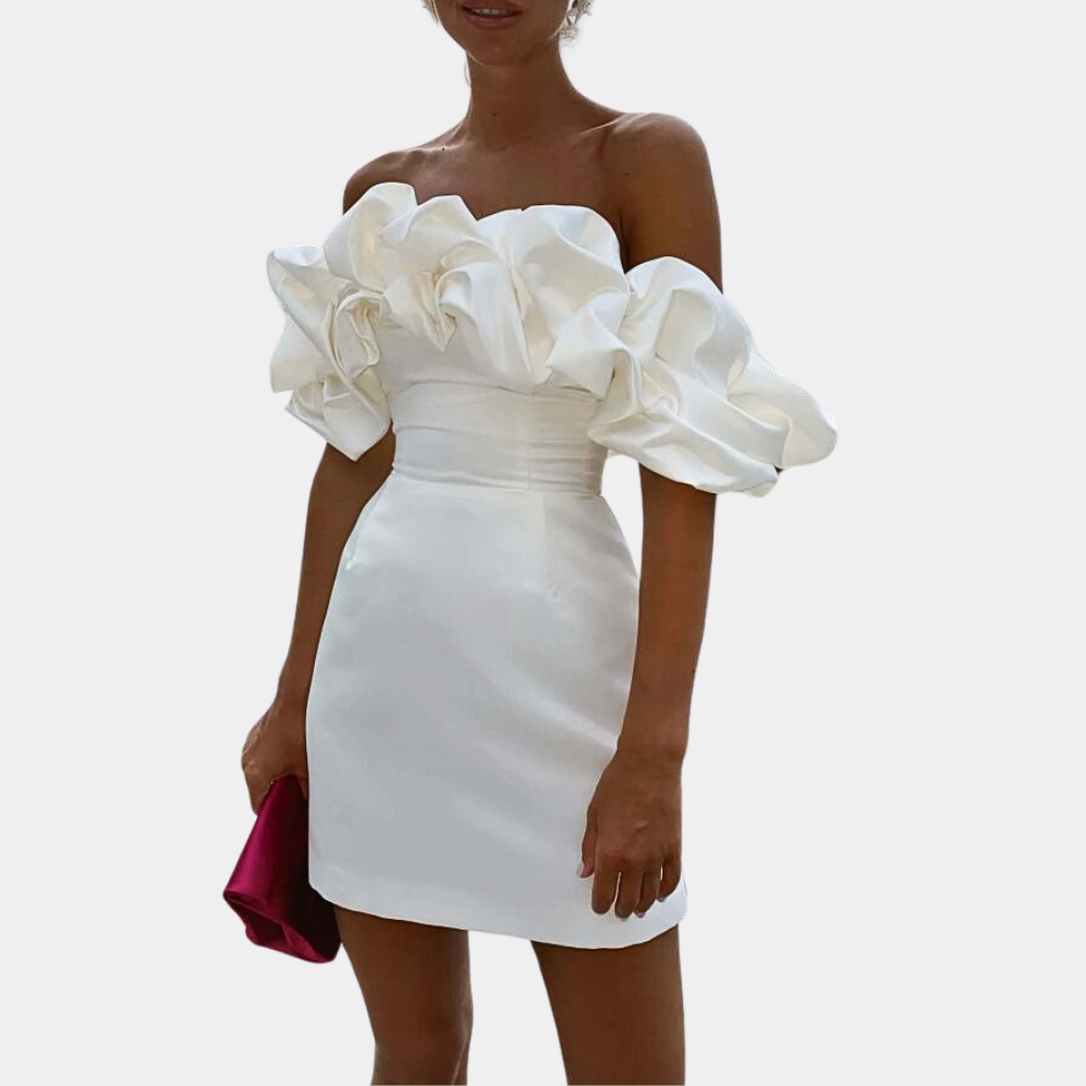 CD | Rochie mini de vară pentru femei cu volane