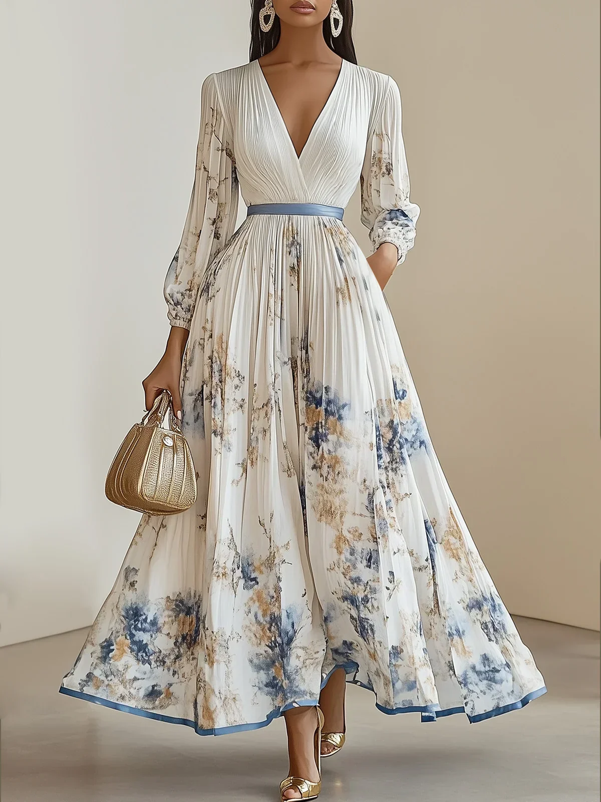 CD | Rochie maxi plisată