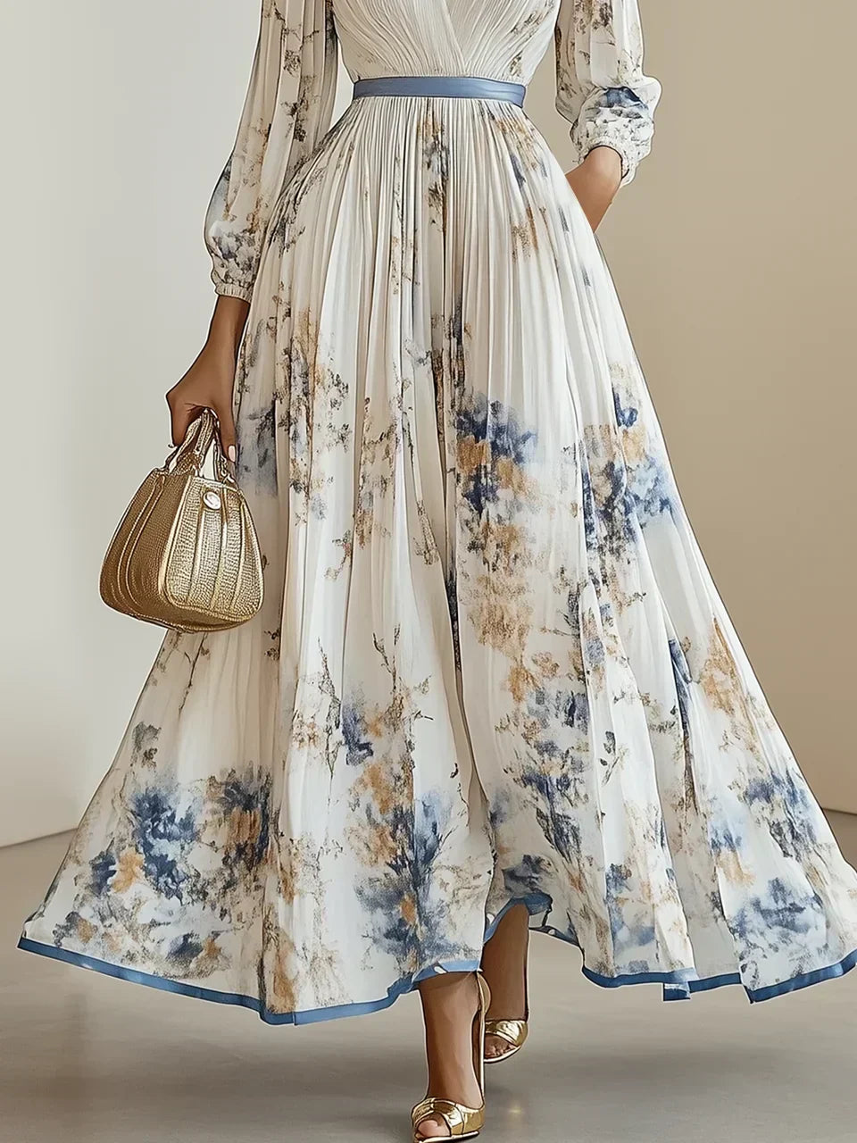 CD | Rochie maxi plisată