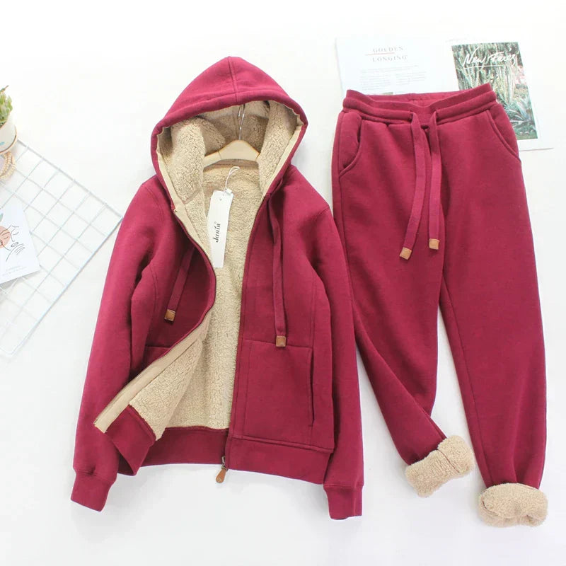 CD | Set elegant și la comandă de jachetă și pantaloni de iarnă