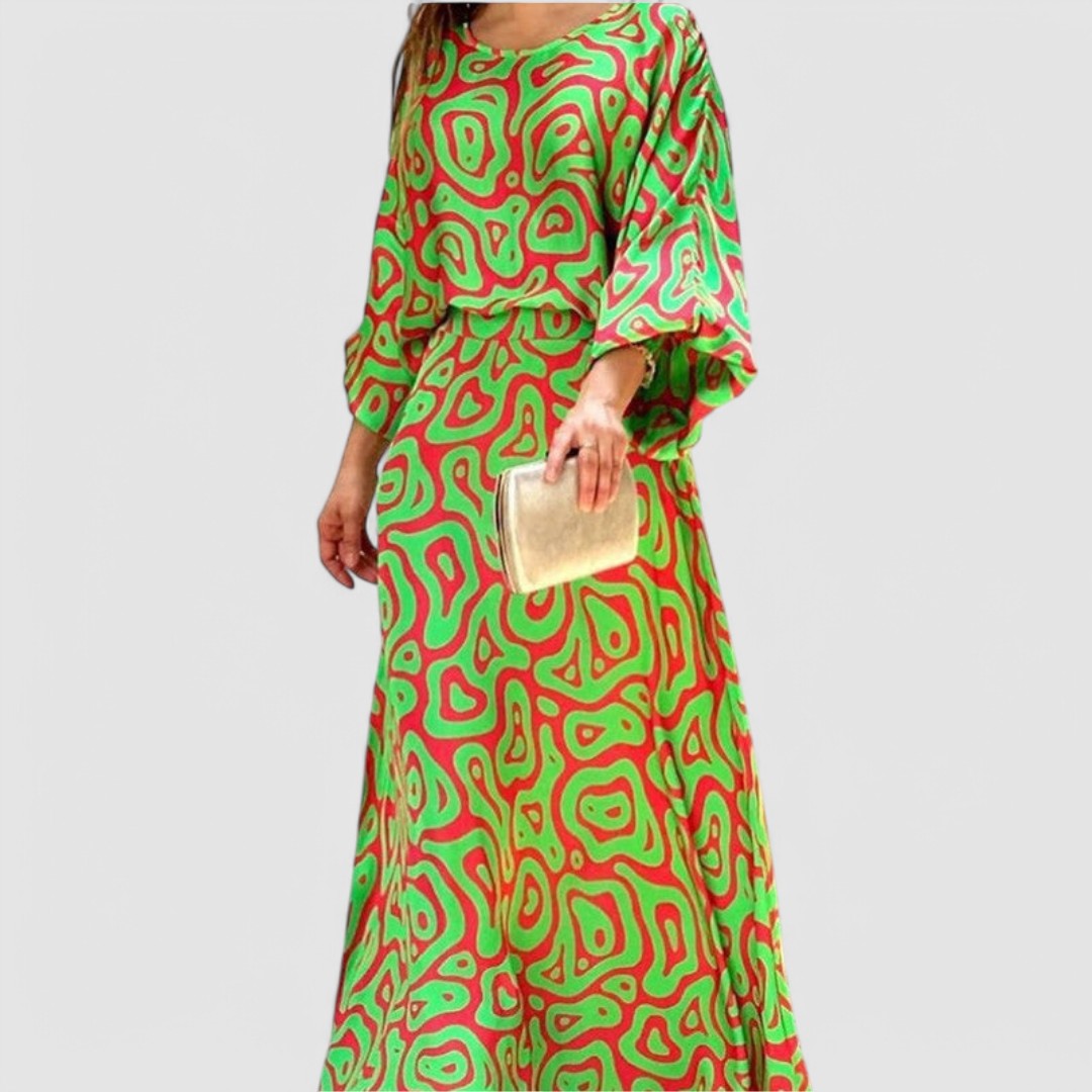 CD | Rochie maxi cu imprimeu abstract