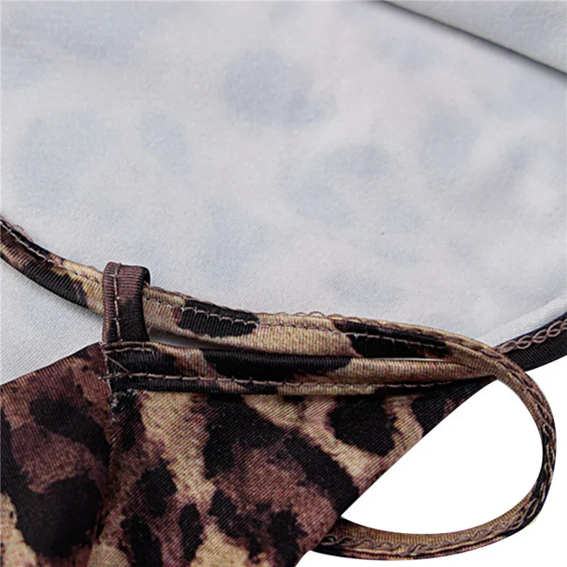 CD | Rochie midi cu imprimeu leopard și bretele încrucișate