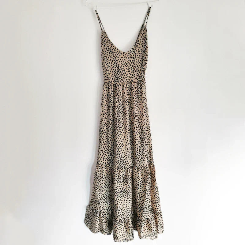 CD | Rochie maxi trendy cu imprimeu leopard