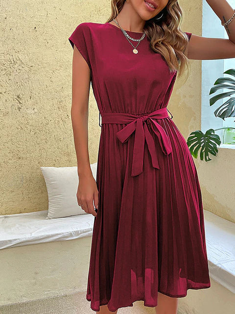 CD | Bella- Rochie mini cu mânecă scurtă cu pliuri