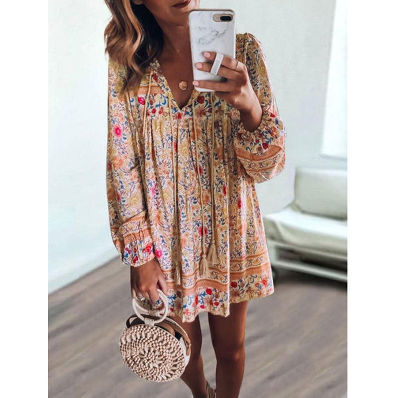 CD | Rochie mini A-line cu imprimeu floral CA4