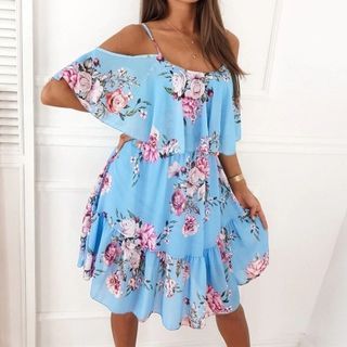 CD | Rochie mini A-line cu umeri reci YS10024