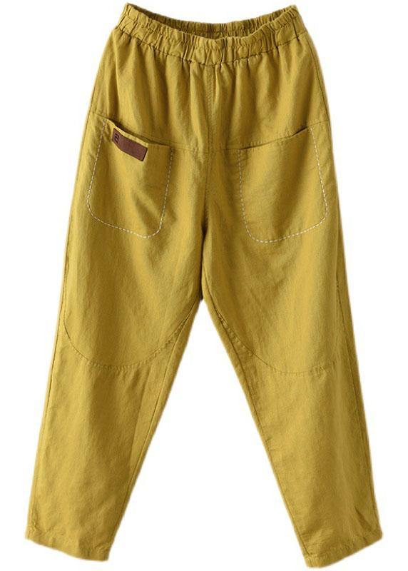 CD | Loose galben vrac Casual pantaloni de vară