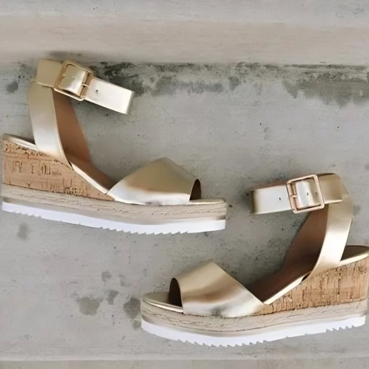 CD | | Sandale elegante cu toc wedge
