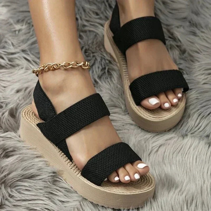 CD | | Sandale elegante cu toc wedge pentru confort maxim
