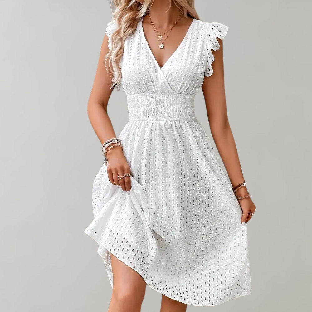 CD | rochie midi elegantă pentru femei cu mâneci adunate