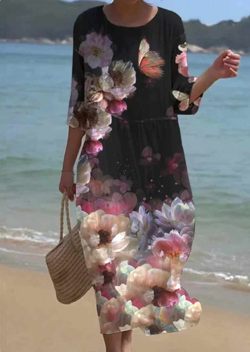 CD | Rochie maxi cu model floral