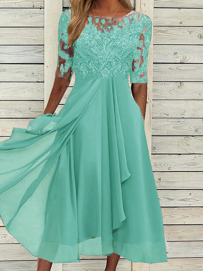 CD | Rochie midi elegantă din dantelă