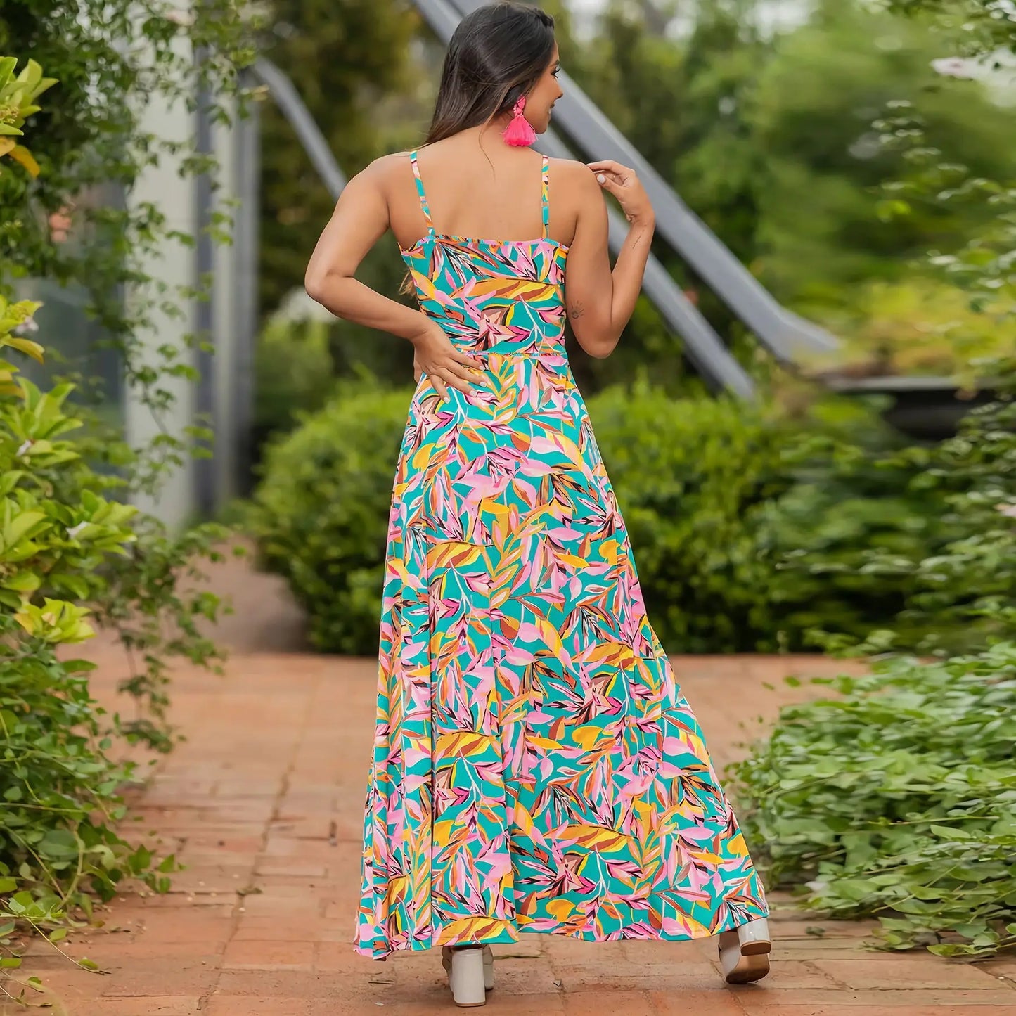 CD - Rochie maxi boho chic fără umeri