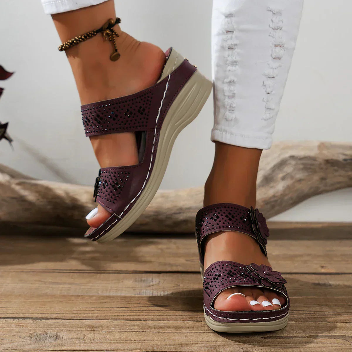 CD | Sandale Wedge Blossom