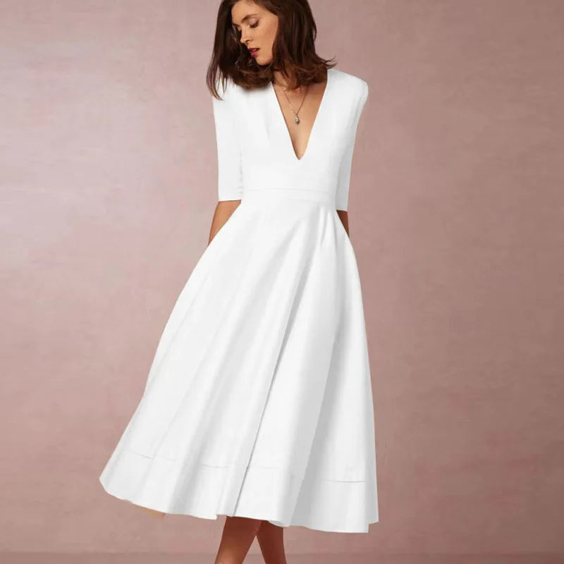 CD | rochie midi elegantă cu aspect vintage pentru femei