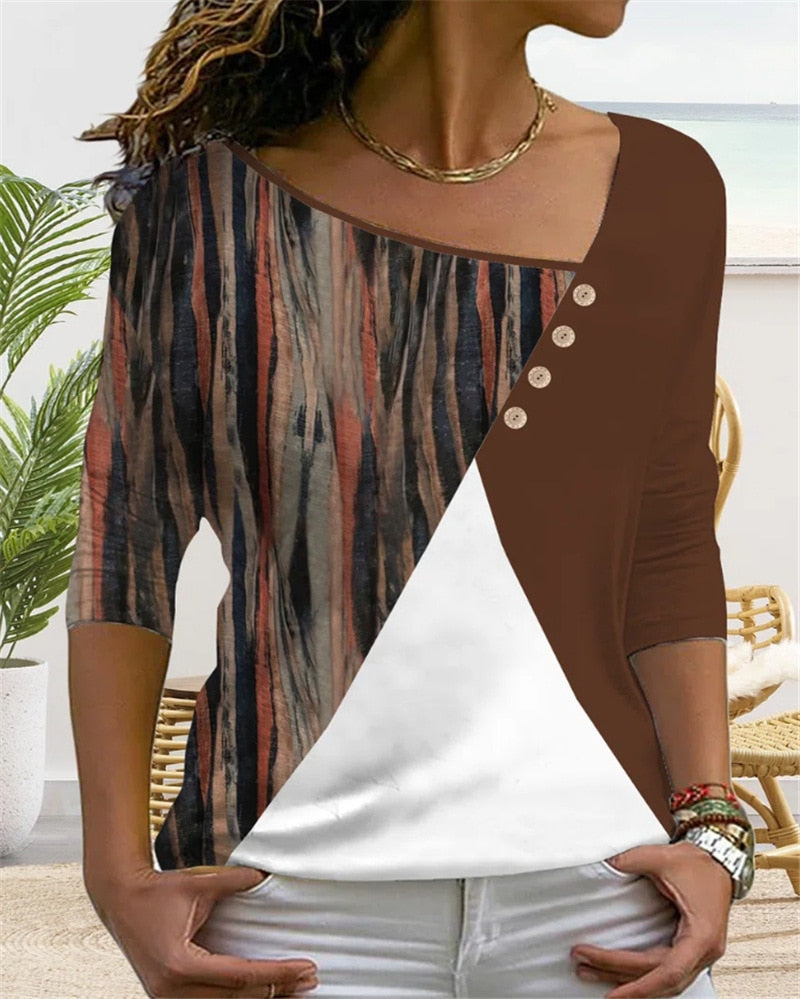 CD | MirtesShirt I V-neck T-shirt pentru femei