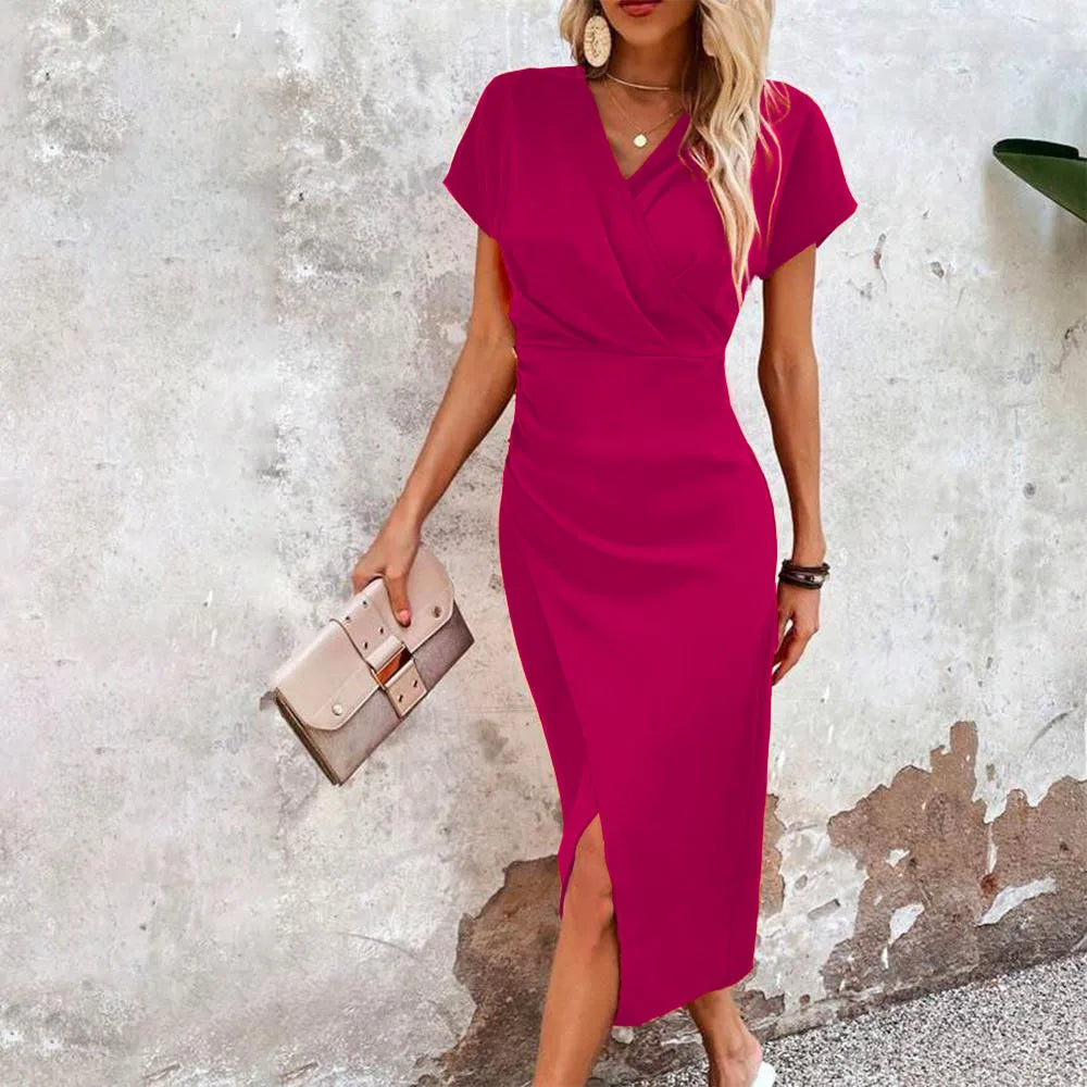 CD | Rochie mini ușoară și jucăușă cu decolteu în V pentru femei
