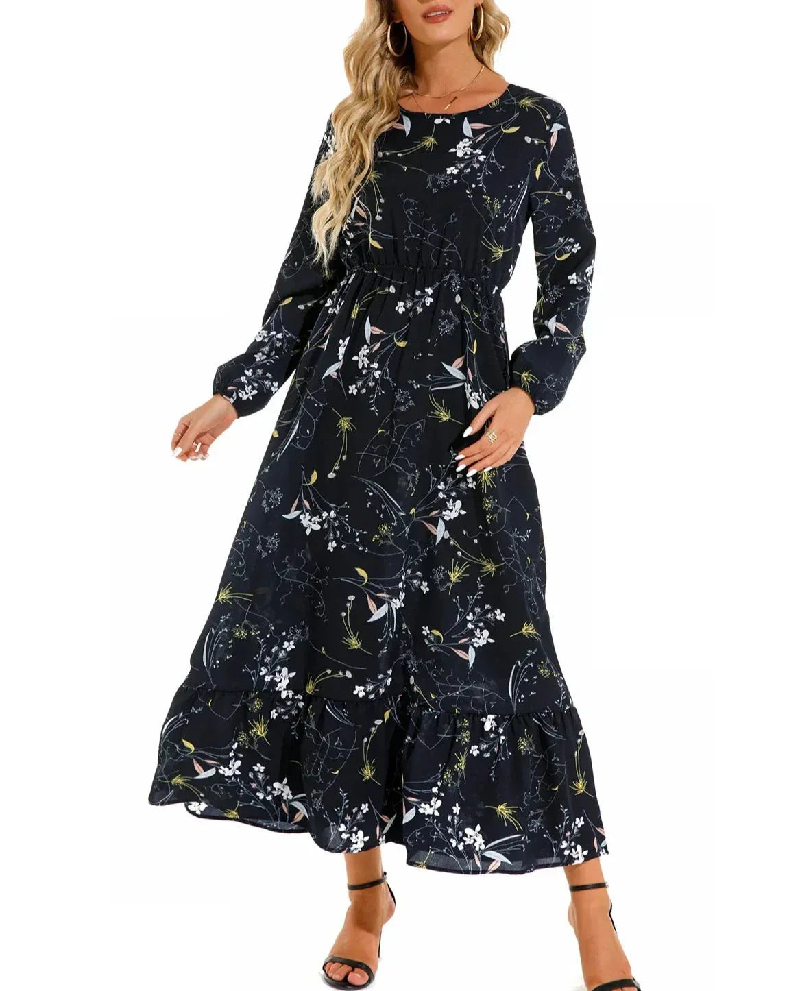CD - Rochie maxi croită cu model floral