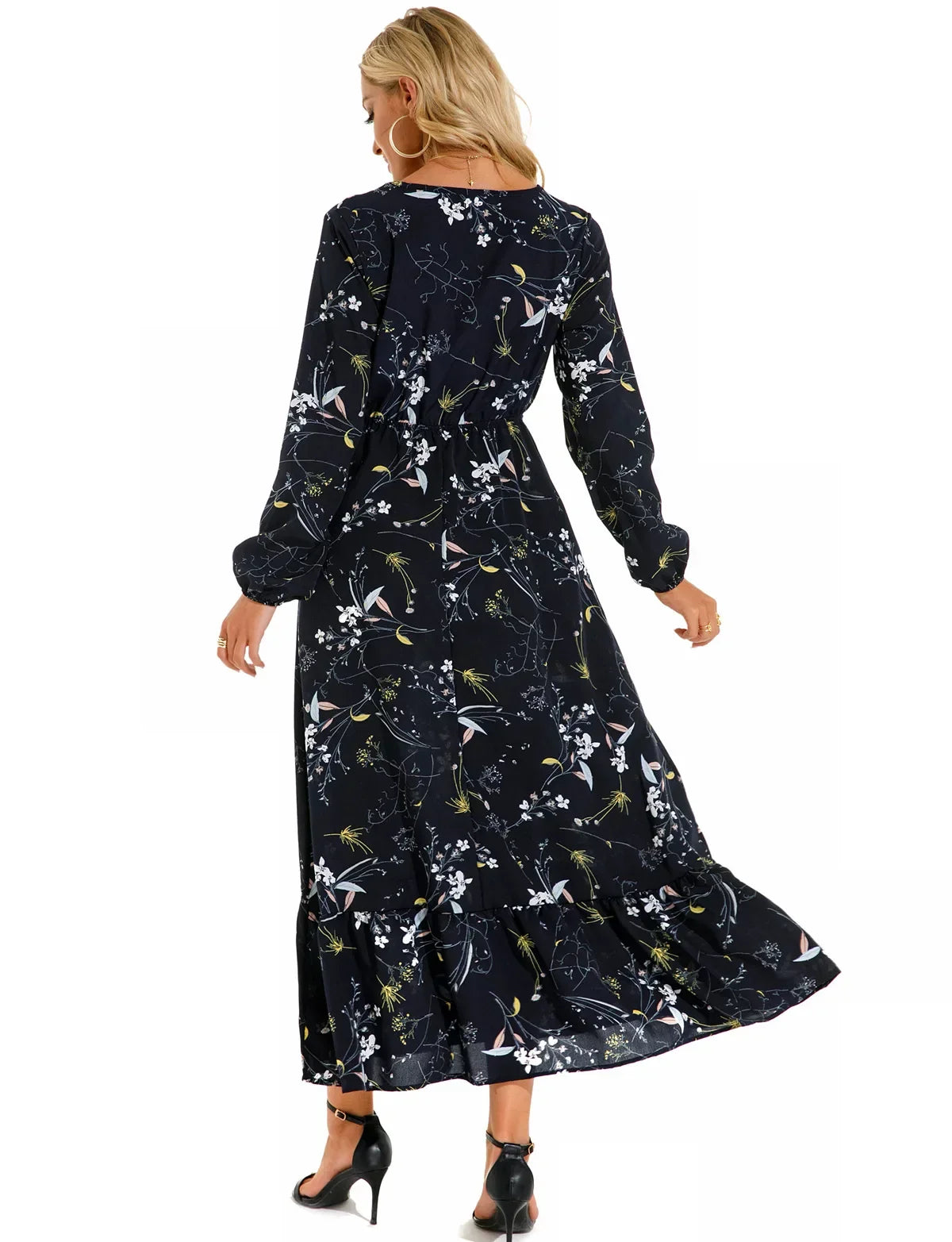 CD - Rochie maxi croită cu model floral