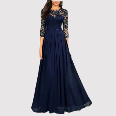 CD | Rochie maxi elegantă cu detalii din dantelă pentru orice ocazie