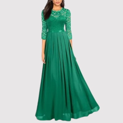 CD | Rochie maxi elegantă cu detalii din dantelă pentru orice ocazie