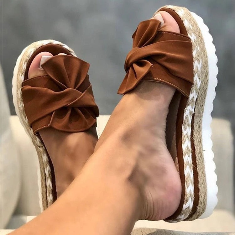 CD | | Sandale de vară trendy cu arc