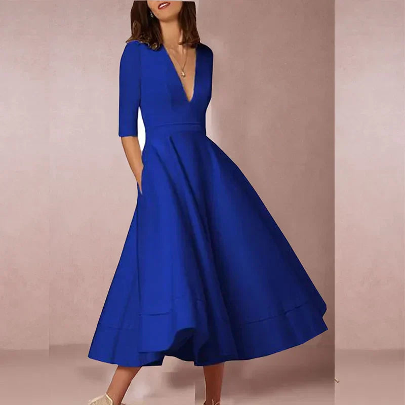CD | rochie midi elegantă cu aspect vintage pentru femei