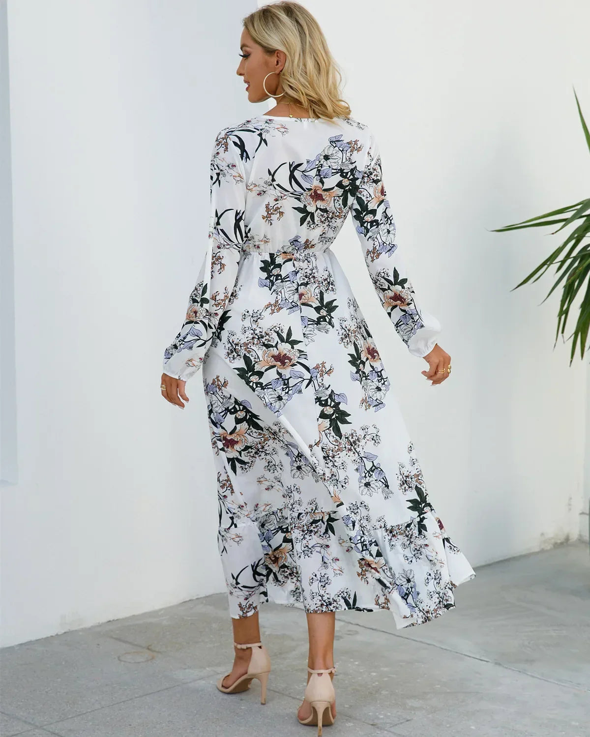 CD - Rochie Floral Elegance cu talie