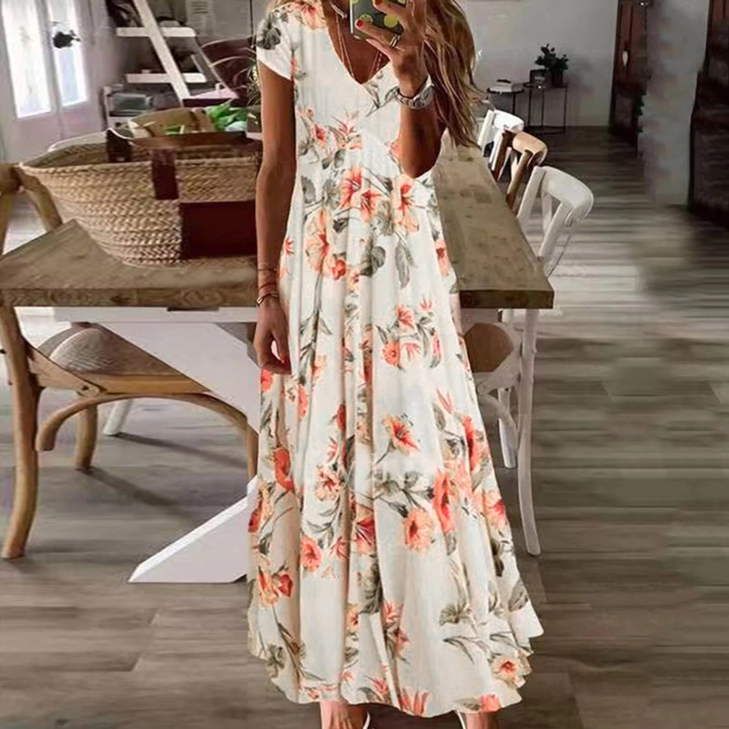 CD - Rochie cu flori pentru femei