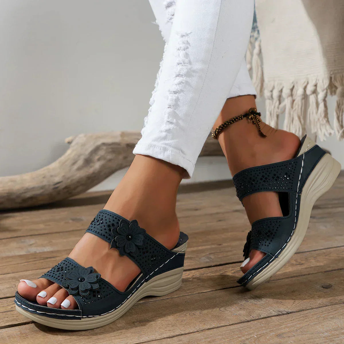 CD | Sandale Wedge Blossom