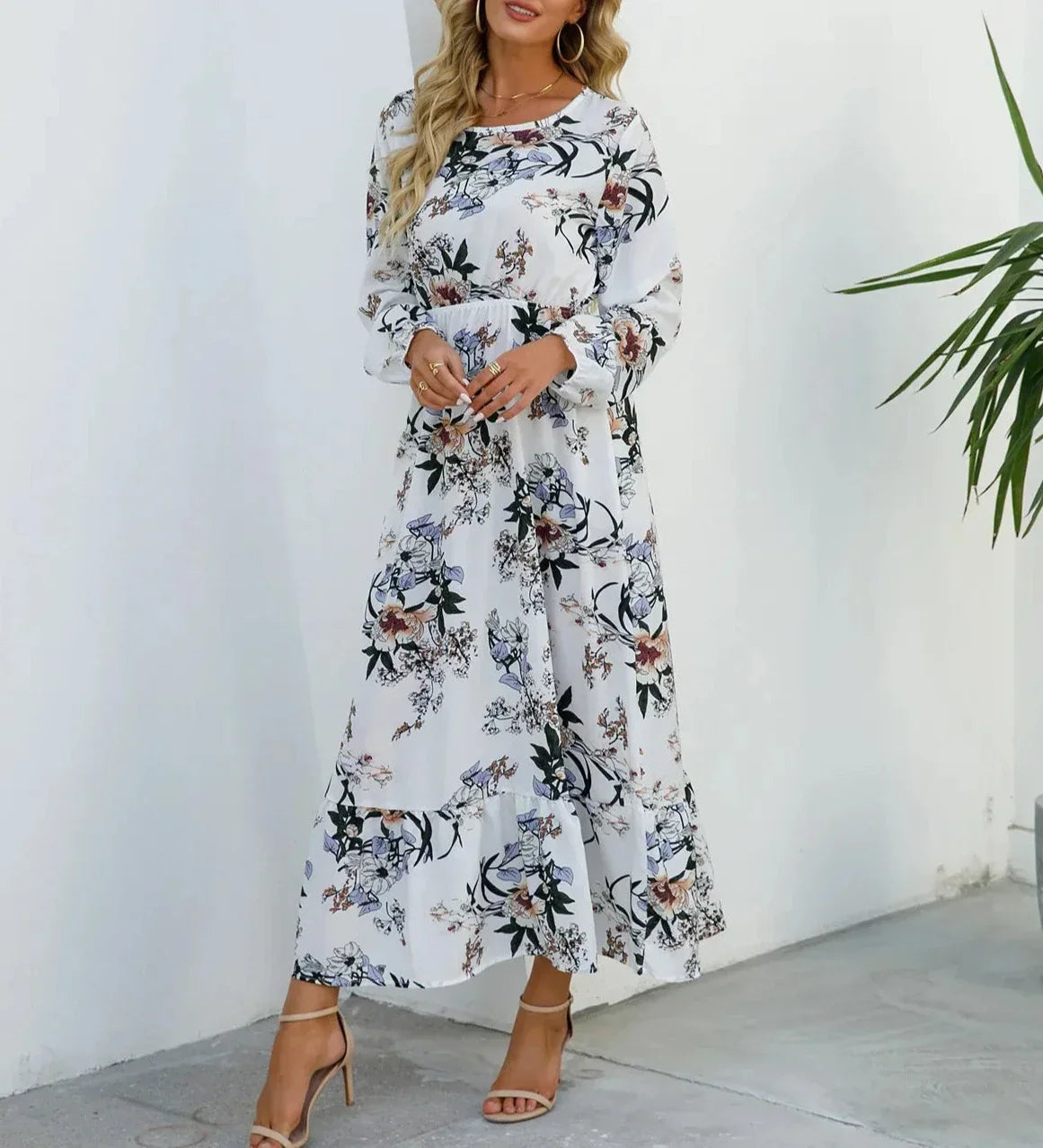 CD - Rochie Floral Elegance cu talie