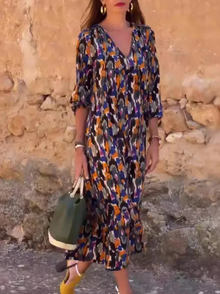 CD - Rochie casual cu decolteu în V