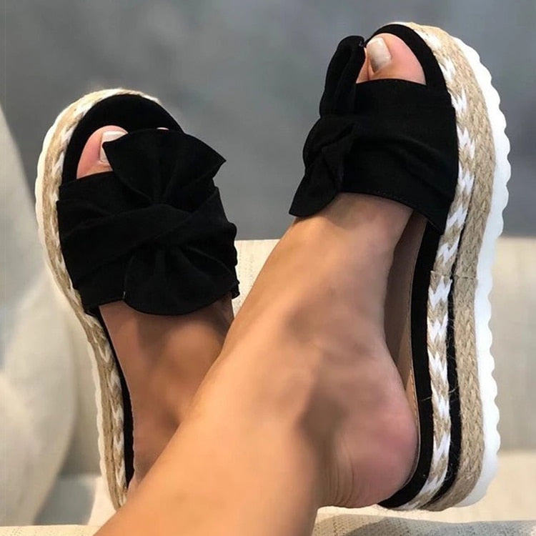 CD | | Sandale de vară trendy cu arc