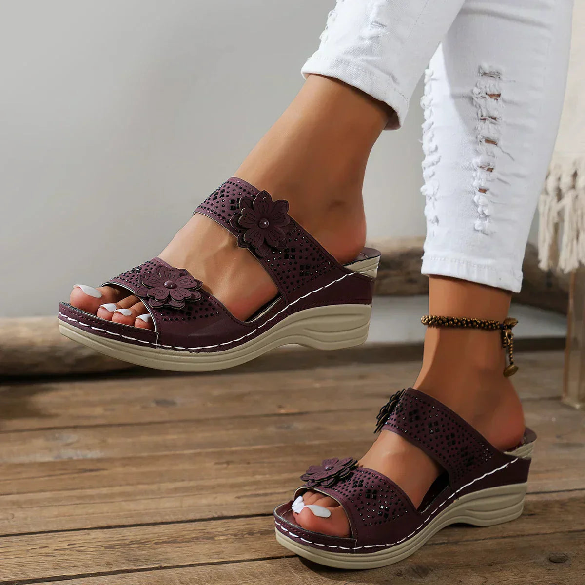 CD | Sandale Wedge Blossom