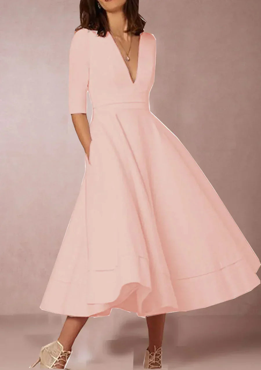 CD | rochie midi elegantă cu aspect vintage pentru femei
