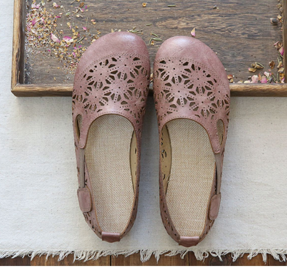CD | Confortabile Retro Hollow rotund Toe apartamente de vară
