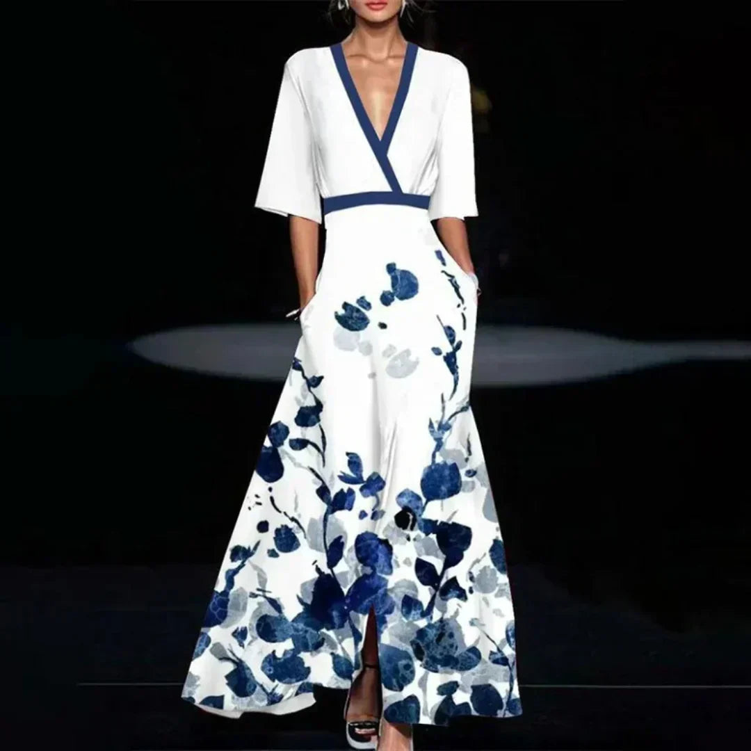 CD | Rochie maxi elegantă cu model floral